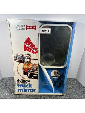 NOS Single Yankee Universal LO-MOUNT Truck Mirror 1B218 Built in Wide View